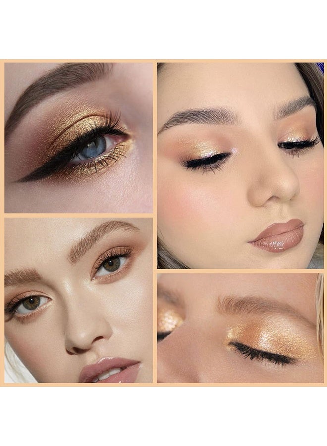 MGL 4Colors Eyeshadow Makeup Palette,Nude Champagne Natural Neutral Powde Eye Shadow Palette for Older Women,Long Lasting Naturing-Looking,Lightweight,Waterproof,Eye Makeup Kit Travel Size，#03 - Image 3